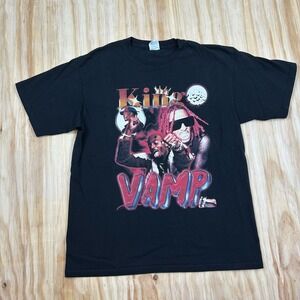 Playboi Carti King Vamp Tour Tee Black Large Short Sleeve Rap Hip Hop